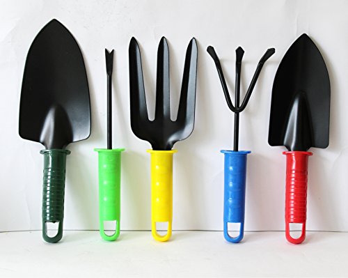 TiedRibbons Gardening tools set kit for DIY tools for digging heavy duty gardenening (Weeder, Cultivator, Big Digging Trowel, Small Digging Trowel, Garden Fork) RS.349 (56.00% Off) - Amazon