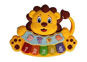 Katariya Enterprises Lion Shape Piano with Keyboard Toy for Kids with Light and Sound Effect Toy for Kids (Yellow)