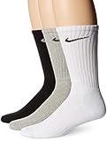 Calcetines Nike calcetines 3ppk value cotton crew smlx grey heather/(black)/white/(bl