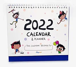 The Jagsart Motivational Quote 2022 Year Table Desk Calendar Planner, 20 cms X 22 cms, Multicolor - 4 Complimentary items - Pocket Calendar, Sticker Sheet, Habit Tracker, Mask