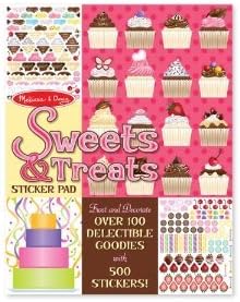 Awesome M & D Sweets and Treats Sticker Pad with 500+ Stickers & 16 Background Pages Toy / Game / Play / Child / Kid