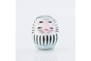 YOSHIDA DARUMA Daruma, Amulette Japonaise en Papier mâché, 6 cm Taille 0.3 (Argent)