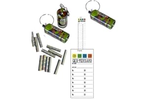 GEO-VERSAND Set of 3 Geocaches, Metal: Aluminium, Size: "Micno" (Micro Nano), Camouflage Tablet Storage, Pill Case, Cache Container, Cache Hiding Place
