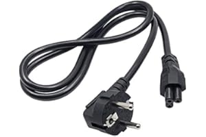 BAOLONGKING Cable de alimentación para portátil con conector de 3 pines para HP Dell, Toshiba, Sony, ASUS y Lenovo Samsung (1,5 m), color negro