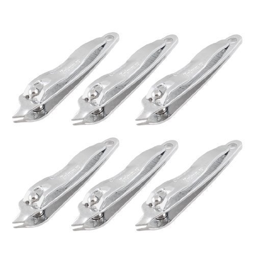 Slanted Tip Metal Manicure Tool Pedicure Nail Clipper Cutter 6 Pcs