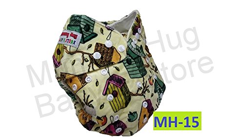 Mummy Hug® Baby Washable Reusable Pocket Nappy Cover Liner Insert Suits Birth To Potty + Free Insert (MH-15)