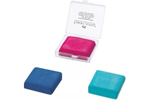 FABER-CASTELL Faber Castell 127121 gumka do ugniatania w kolorze jeżynowym, turkusowym, cytrynowym (łącznie ilość: 3)