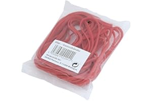 GENWJ Gummibänder 50gr. rot Gummiringe Gummiband Haushaltsgummis breite und starke Ausführung