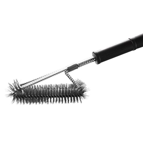 GRILLBÜRSTE von SWISSWARE GENEVA | 100% Edelstahl + Stoffbeutel + Metallhaken | DAS ORIGINAL - 3