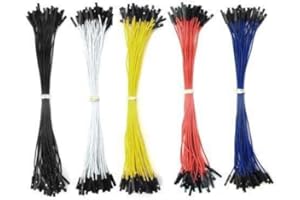 XINGYHENG BGTXINGI Lot de 150 fils de raccordement pour platine d'expérimentation en PVC 5 couleurs 1 broche 2,54 mm femelle vers femelle 200 mm