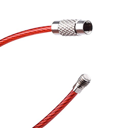 eBoot 2 mm farbige Stahldraht Keychain Kabel Schlangenkette Schluesselring Spiraldraht, 14 Stück - 6