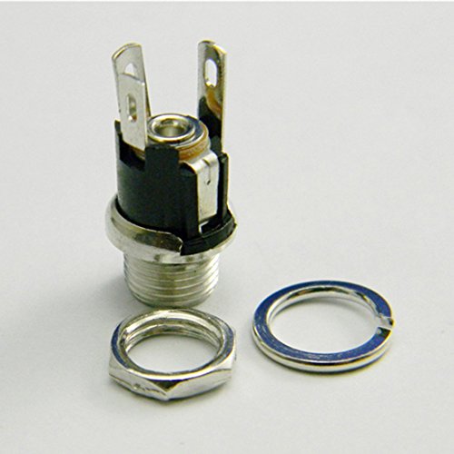 5 Stück 5.5mmx2.1mm DC Spannung Jack Buchse Female Schalttafelmontage Steckverbinder - 4