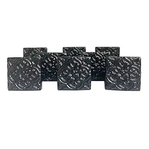 J P Hardware Iron Decorative Knobs for Cabinets & Cupboards | Drawer/Door Pulls- Pack of 8 (Black Square knob)