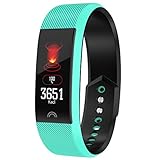 Luckhome Unisex Armbanduhr Digitale Sportuhr Damen Herren Digital Sport Uhr,Smart Armband Sport Fitness Aktivität Herzfrequenz Tracker Blutdruck Bracele(Grün)