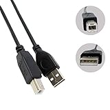 Color - Negro 4.5M Cable de Impresora de Alta Velocidad, USB (A-B) para HP Deskjet 2540 1510 1010 Officejet Pro 8100 8610 8620 6700 7500A Envy 4500 5530 Photosmart 5520 6520 Laserjet Pro 200 CE658A P1102  por iChoose®