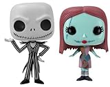  Funko Disney NIGHTMARE BEFORE CHRISTMAS Jack Skellington & Sally 3.75\" POP VINYL FIGURE SET by Funko (English Manual)