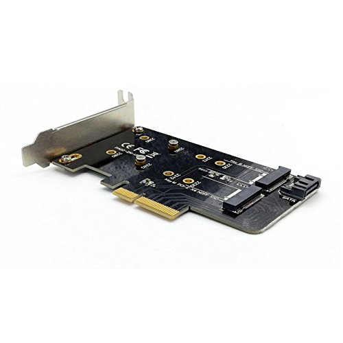 MagiDeal 2 Port NGFF M.2 B + M Schlüssel SSD zu PCI-E 4X Konverter Kartenadapter für Windows MAC - 4