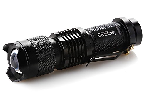 AGM® 200LM 3 Modi Zoombar Taschenlampe Flashlight mit UV Licht, Rotes Licht - 6