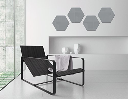 Sigel GL280 Glas-Magnetboard / Magnettafel artverum Grau, Sechseck, 40 x 46 cm – weitere Farben/Form - 3