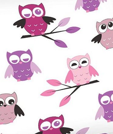 Aminata Kids – Bettwäsche 135×200 cm Eulen Mädchen Frauen Eule lila Baumwolle rosa rose flieder Eulenmotiv Teenager-Mädchen Eule Pastell-Rosa Pink Bettwäsche-Eule Linon mit Reißverschluss – Einzelbett - 2