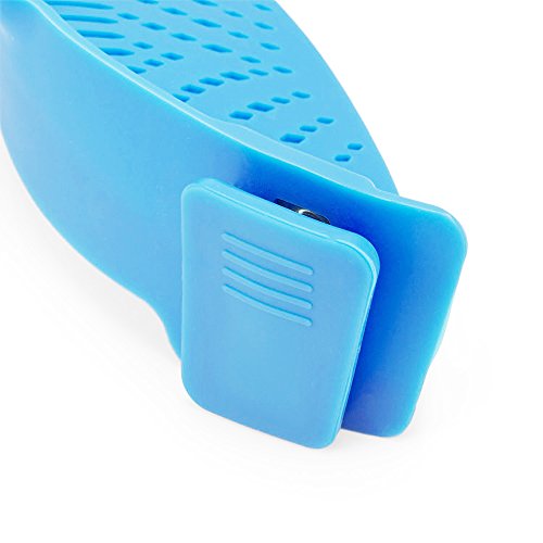 Rechoo Snap und Strain Silikon-Sieb Fit alle Topf-Größen (Blau) - 5