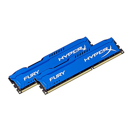 HyperX Fury - Memoria RAM de 16 GB (1600 MHz DDR3 Non-ECC CL10 DIMM, Kit 2x8 GB), Azul