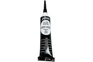 Pebeo - Tubo da 20 ml di Crema Effetto piombato, per Pittura su Vetro, Colore Nero