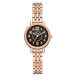 LCLrute Luxus Mode Damenuhr Legierung Analog Quarz Armbanduhr Armband (C)