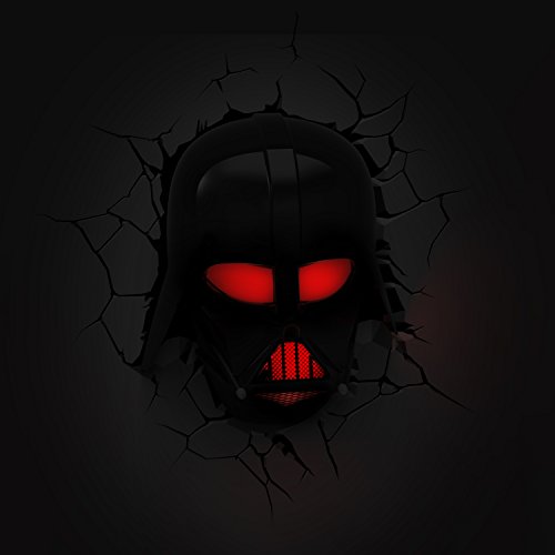 Star Wars Darth Vader Wandlampe 3D Light FX LED Kinderlampe -Nachtlicht für kinder mit automatische Abschaltung und wandaufkleber [Energieklasse A++] - 2