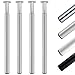 Produktbild 4er Set Stahl Teleskop Tischbeine Möbelfuß Höhenverstellbar Rund Ø 60 mm Farbauswahl 2 Höhen 600-1100 mm V2Aox, Farbe:Edelstahl Optik, Größe:900 mm