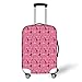 Produktbild Travel Luggage Cover Suitcase Protector,Eiffel,Valentines Day Inspired Pattern with France Paris Oh La La Texts Heart Shapes Decorative,Pink White Blackfor Travel