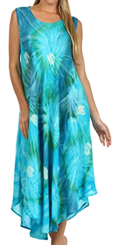 Sakkas Women's A-Line Casual Dress One Size Turquoise / Blue