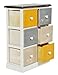 ts-ideen Chest of Drawers Cabinet Multicolor Shabby Vintage style with 6 drawers