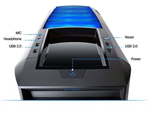 VIBOX Nuclear 40 Gaming PC – 4,2GHz AMD 8-Core Prozessor, RX 460 GPU, leistungsfähig, Hochleistung, leistungsstärker, Spec, Desktop Gamer Computer mit Spielgutschein, lebenslange Garantie* (3,3GHz (4,2GHz Turbo) Superschneller AMD FX 8300 Octa-Core Prozessor CPU, MSI AMD Radeon RX 460 2GB Grafikkarte, 8GB DDR3 1600MHz RAM, superschnelle 120GB SSD, 2TB (2000GB) SATA III 7200rpm Festplatte, 85+ Netzteil, Zalman Z11 Neo Gaming Gehäuse, AM3+ Mainboard, Ohne Windows Betriebssystem) - 3