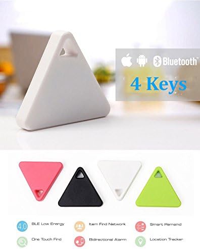 Malawy 4X Bluetooth Anti-lost Keyfinder Sucher Finder Tracker Alarm Reminder Car Child Wallet Pet Key Finder GPS Tracker for IOS Apple iPhone iPad Android. 4 Colors