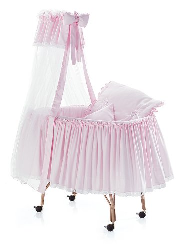 Italbaby Marina Romantica Small Cradle, Pink/Natural