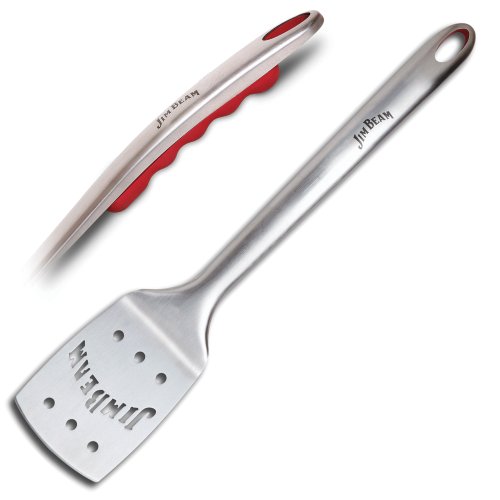 Jim Beam Grillbesteck mit gummierten Edelstahlgriffen im Geschenkset, 5 tlg. - 3