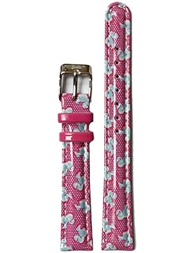 Alexis 14mm Kid's Magenta Print Blue Faux Leder Mädchen Uhrenarmbänder + Spring Bar Werkzeug zum Entfernen