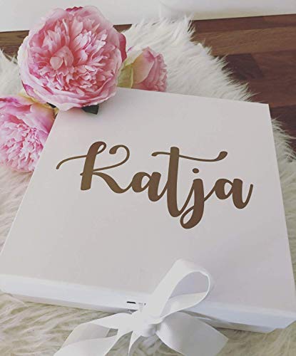 personalisierte Geschenkbox in weiß für eure Trauzeugin, Brautjungfer