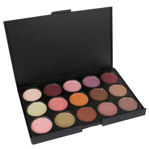 LaRoc 15 Colours Eyeshadow Palette Makeup Kit Set Make Up Professional Box - Shimmer Tones