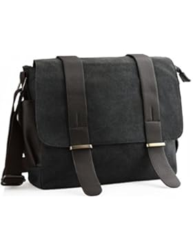 Umhängetasche，LOSMILE Unisex Schultertasche Messenger Bag, Casual Vintage Canvas Herrentaschen.