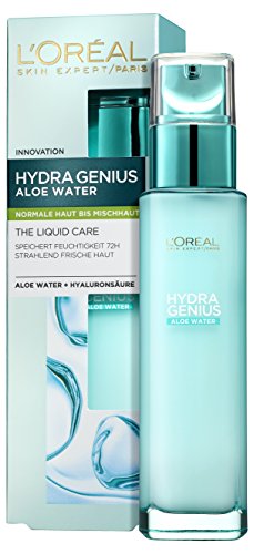 Feuchtigkeitspflege Hydra Genius Aloe Water Gesichtspflege Liquid Care für normale bis Mischhaut, 2er Pack (2 x 70 ml) - 3