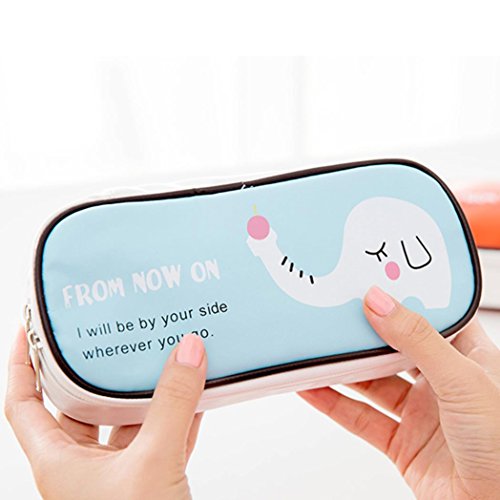 Preisvergleich Produktbild BBTXS Stift Etui Leinwand Bleistifte Tasche Case für Executive-Füllfederhalter Federmäppchen Bleistifte Tasche CaseMilch Bleistift Bag for Kids Neuheit (Sky Blau)