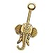 MagiDeal Elephant Crystal Button Barbell Bar Belly Navel Ring Body Piercing Jewelry RS.190.00