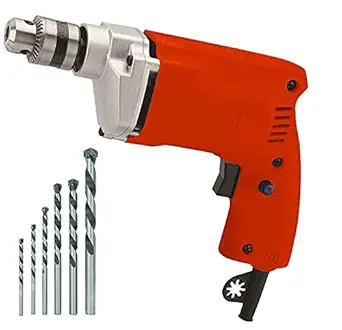MLD Compact Electric Drill Machine 10mm with Bosch Masonry Bit Set - (Colours as per Availability)