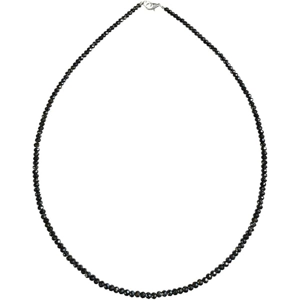 Ciondolo fatto a mano con pietra preziosa di spinello nero, ciondolo placcato in argento 925, gioielli antichi, ciondolo in stile vintage, gioielli fatti a mano, regali di nozze - Italia