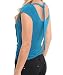 KRISP® Pleated Cowl Neck Low Cut Tie Back Vest Silk Jersey Top Party Evening 3540 (Teal,16)