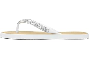 Lilley Womens White Diamante Toe Post Sandal