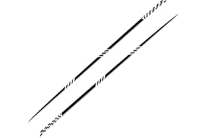 ‎MORECHIOCE Auto Aufkleber Vinyl Racing Streifen Aufkleber,MoreChioce 2 Stück Vinyl Aufkleber Selbstklebend Autoaufkleber Grafik Stickers Wasserdichte Auto Seitenaufkleber Anti-Kratzer Auto Dekoration,Schwarz