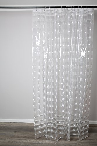 Duschy Duschvorhang 3D- Transparent – Duschvorhangringe separat erhältlich - 2